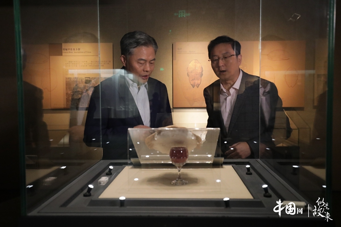 汉字篇: 王晓辉与黄德宽参观殷墟遗址 汉字篇: 王晓辉与黄德宽参观殷墟遗址